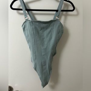 Teal blue bodysuit